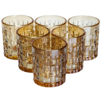 Набор рюмок для крепких напитков Shot glass 6 штук по 75 мл, коричневый
