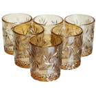 Набор рюмок для крепких напитков Shot glass 6 штук по 75 мл, коричневый