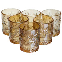 Набір чарок для міцних напоїв Shot glass 6 штук по 75 мл, коричневий