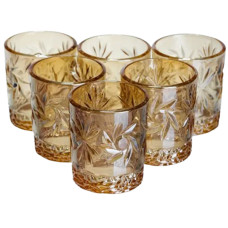 Набір чарок для міцних напоїв Shot glass 6 штук по 75 мл, коричневий