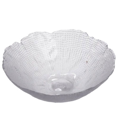 Стеклянная салатница «Хрустальная волна» 27 см, прозрачный