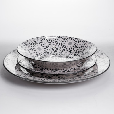 Столовый сервиз Vintage sapphire фарфоровый 18 предметов на 6 персон