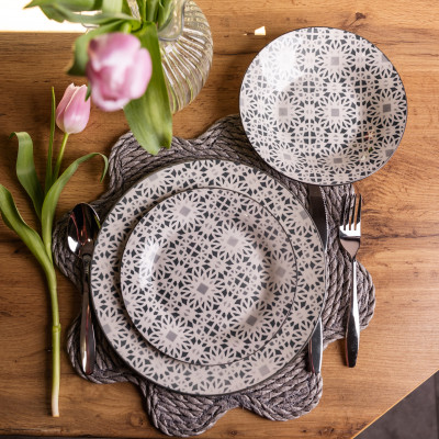 Столовый сервиз Vintage sapphire фарфоровый 18 предметов на 6 персон