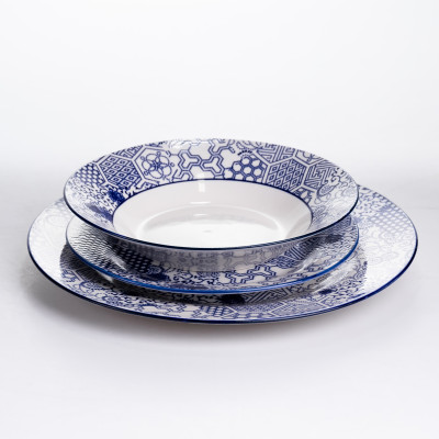 Столовый сервиз Azure фарфоровый 18 предметов на 6 персон