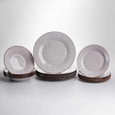 Столовый сервиз Hexad фарфоровый 18 предметов на 6 персон