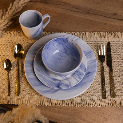 Столовый сервиз из фарфора Marble Clara 24 предмета на 6 персон