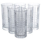 Набор стаканов Praajbo Geometric Glass 6 штук по 300 мл с рельефным узором