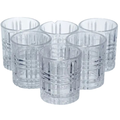 Набор рюмок для крепких напитков Crystal Shots 6 штук по 75 мл