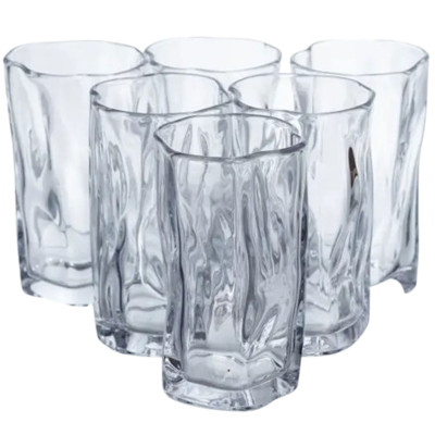 Набір склянок для напоїв Crinkle Glass 6 штук по 270 мл