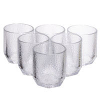 Набір склянок із товстого скла 6 штук по 250 мл фактурних