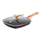 Сковорода-гриль MGC 28 см з антипригарним покриттям та знімною ручкою, чорний