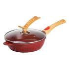 Сковорода універсальна MGC алюмінієва 24 см зі знімною ручкою, червоний