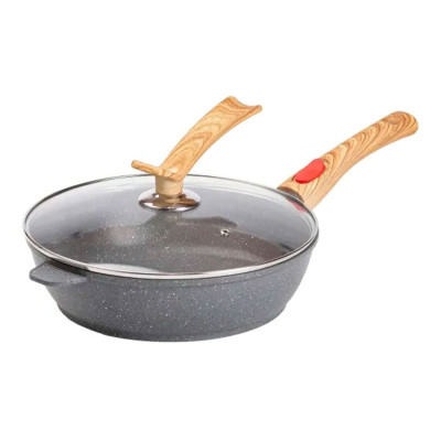 Сковорода універсальна MGC алюмінієва 28 см зі знімною ручкою, сірий