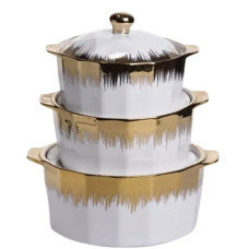 Набор супниц фарфоровых 1,5/2/3 л