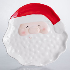 Тарелка сервировочная Santa Claus фарфоровая 21*21,5 см