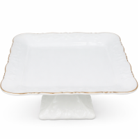 Тортовница фарфоровая White Square 20*20 cм