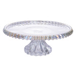 Тортівниця на ніжці із товстого скла 32 см кругла Тортівниця на ніжці із товстого скла 32 см кругла