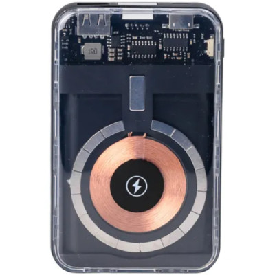 Повербанк 10000 mAh з бездротовою зарядкою USB-С/USB-A/microUSB/Apple Lightning 3 шнури в комплекті