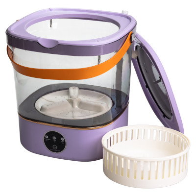Мини-стиральная машинка на 12 л с функцией отжима 36 Вт, фіолетовый