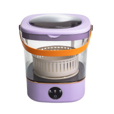 Мини-стиральная машинка на 12 л с функцией отжима 36 Вт, фіолетовый