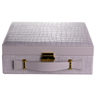 Кейс-органайзер для прикрас із защіпкою 26х26х9 см, сірий