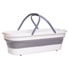 Ведро для уборки пластиковое с силиконовыми вставками складное