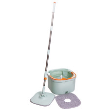 Швабра с ведром для отжима и сменной насадкой