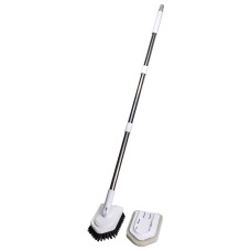 Универсальная швабра для уборки 2 насадки щетка+веник, белый