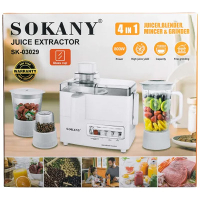 Кухонний комбайн 4 в 1 Sokany SK-03029 з соковижималкою