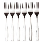 Набор столовых вилок 6 штук из нержавеющей стали, хром