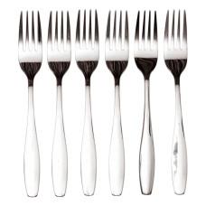 Набор столовых вилок 6 штук из нержавеющей стали, хром