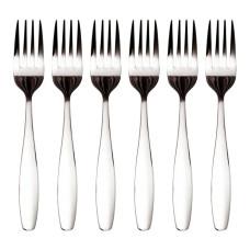Набор десертных вилок 6 штук из нержавеющей стали, хром