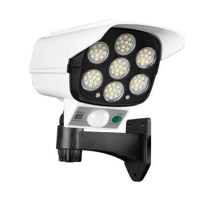 Ліхтар вуличний настінний 77 COB LED з датчиком руху та сонячною панеллю