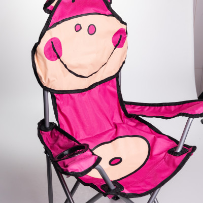 Детское кресло туристическое складное 34*58*65 см, розовый