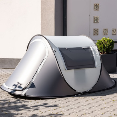 Палатка Pop-Up двухместная 245*145*100 см с автоматическим каркасом, серый Палатка Pop-Up двухместная 245*145*100 см с автоматическим каркасом, серый