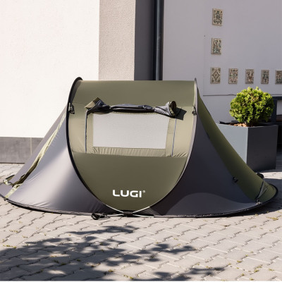 Палатка Pop-Up двухместная 245*145*100 см с автоматическим каркасом, зеленый