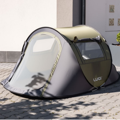 Палатка Pop-Up двухместная 245*145*100 см с автоматическим каркасом, зеленый