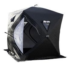 Палатка-куб для зимней рыбалки трехслойная 210*210*210 см, черный