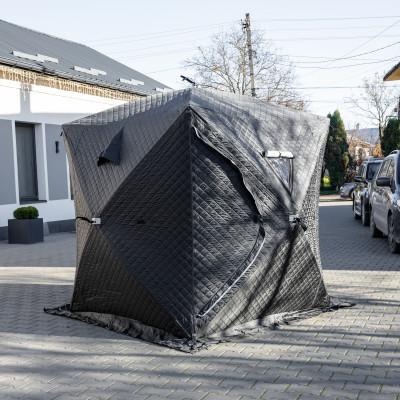 Палатка-куб для зимней рыбалки трехслойная 210*210*210 см, черный