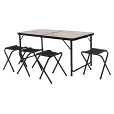 Стол для пикника раскладной со стульями 120*60*70/61/54 см, дерево