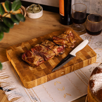 Разделочная доска торцевая Домино 20*30 см, дуб