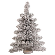 Искусственная елка-венок Полонина настенная 60 см заснеженная