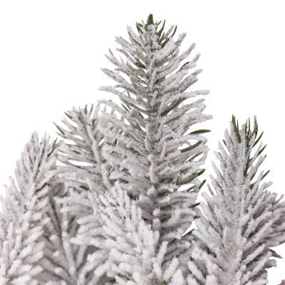 Підсвічник-вінок на 1 свічку Cвятковий з декором засніжений