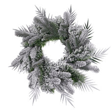 Искусственный хвойный венок Праздничный заснеженный