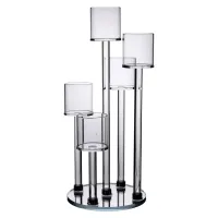 Підсвічник декоративний на 5 свічок скляний 38 см