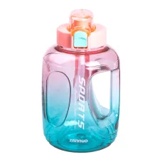 Бутылка для воды спортивная с трубочкой 1.6 л, розовый