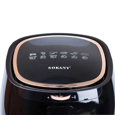 Аэрогриль-фритюрница SOKANY SK-8027 на 6.5 л с терморегулятором, черный