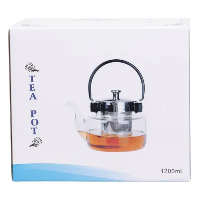 Чайник заварочный из жаропрочного стекла 1.1 л со съемным фильтром Чайник заварочный из жаропрочного стекла 1.1 л со съемным фильтром