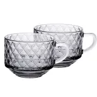 Набор чашек стеклянных 2 штуки по 450 мл, drops