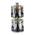 Набір баночок для спецій на підставці 12 баночок по 120 мл, хром